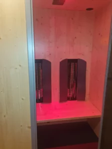 le sauna infrarouge Physiotherm avec luminotherapie au pied des Vosges