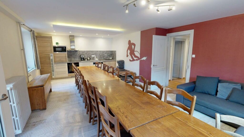 Grand séjour cuisine villa 3 Sommets Alsace